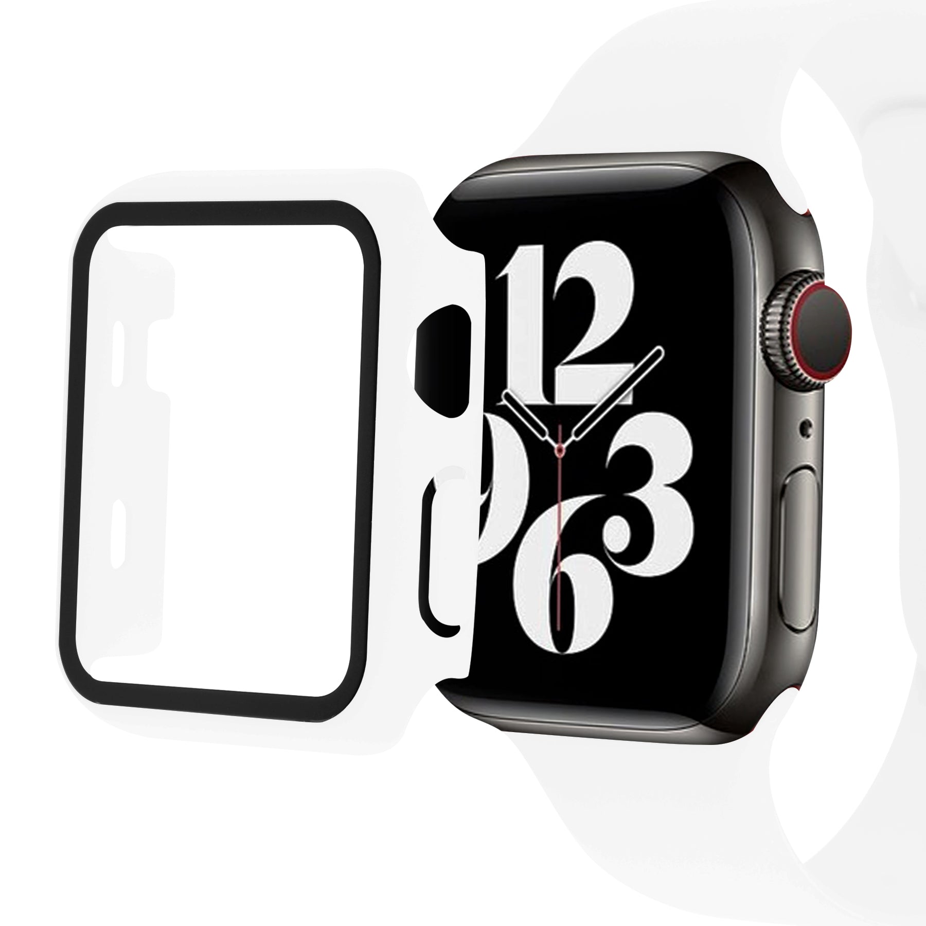 Tempered Glass Screen Protector Film Hard PC Watch Case + Adjustable Silicone Watch Strap Replacement for Apple Watch Series 7 45mm Tempered Glass Screen Protector Film Hard PC Watch Case + Adjustable Silicone Watch Strap Replacement for Apple Watch Series 7 45mm
